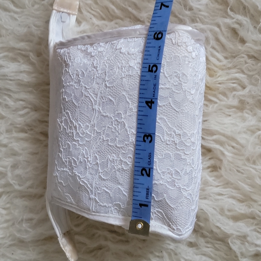 Vintage Jessica Mcclintock Embroidered Lace Zippered Pouch Small Bridal Clutch - Picture 6 of 12